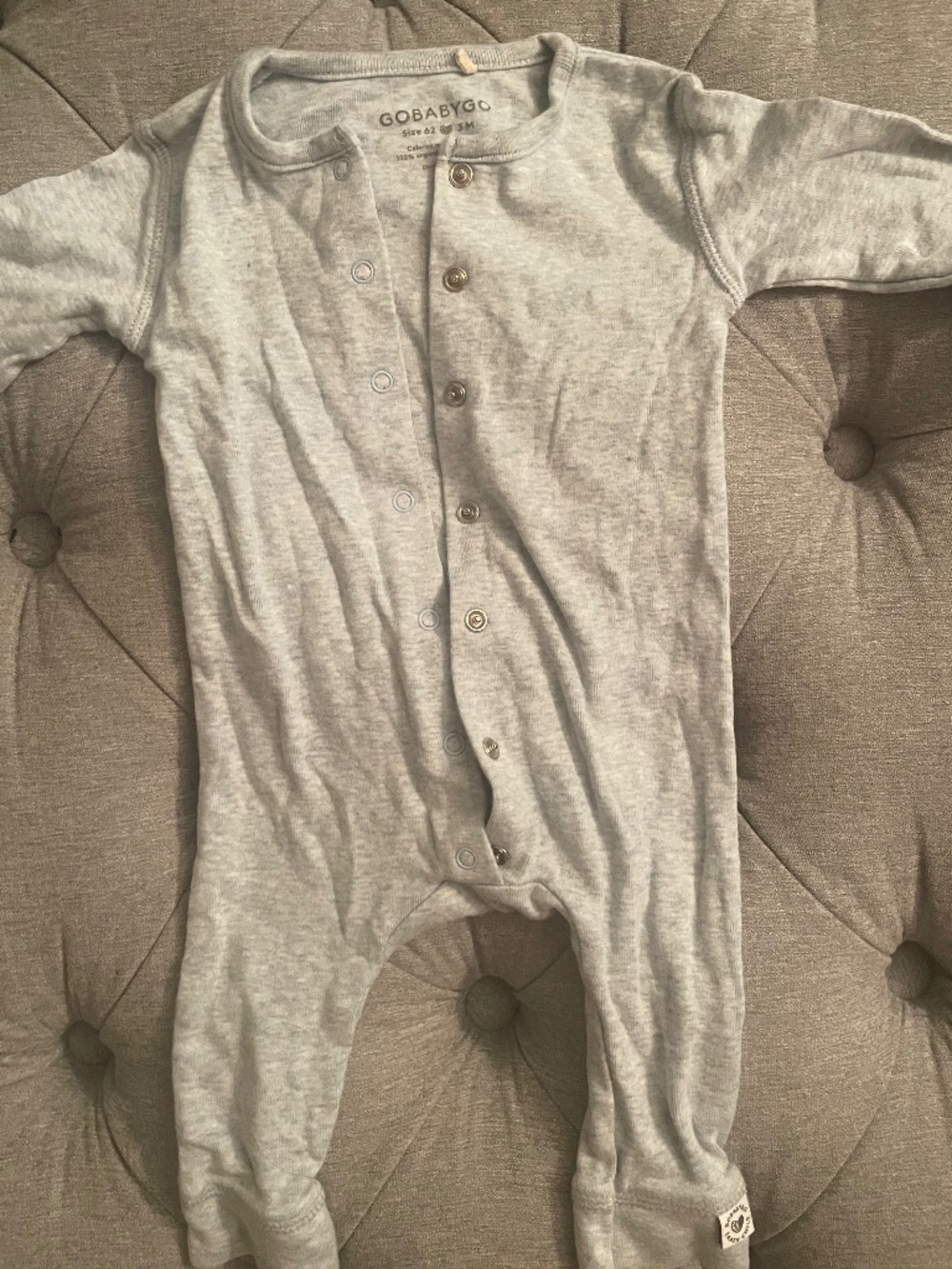GoBabyGo Baby Footless Jumpsuit Size 3 Months